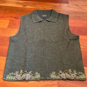 Green sweater vest
